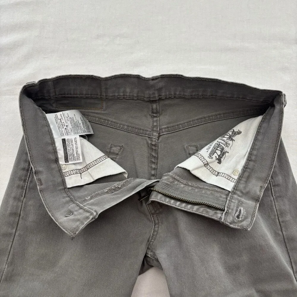 Levis 513 Jeans Mens Size 28x30 Gray Denim Straight Leg Levi’s Stretch Casual